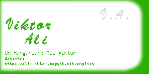 viktor ali business card